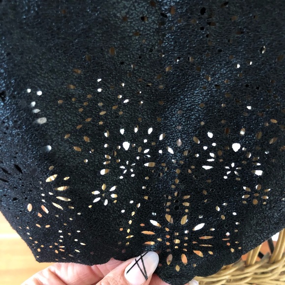 INC Light Faux Leather Jacket Cutout Sz L - Picture 5 of 7